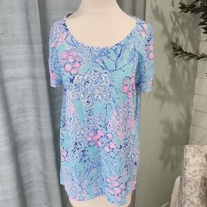 Lilly Pulitzer Etta Scoop Neck Top